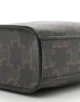 Triomphe Canvas Calfskin Mini Vertical Cabas Tan