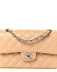Caviar Quilted Small Double Flap Beige