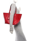 Calfskin Medium Diamond Tote Red