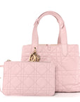 Calfskin Macrocannage Medium Toujours Powder Pink