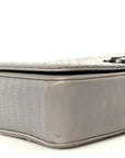 Glazed Calfskin Quilted Small Coco Boy Flap Grey