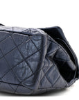 Metallic Aged Calfskin Quilted 2.55 Reissue 228 Flap Blue