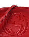 Pebbled Calfskin Small Soho Disco Bag Tabasco Red