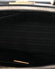 Saffiano Medium Galleria Double Zip Tote Black