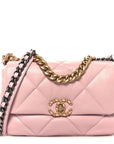 Lambskin Quilted Medium CHNL 19 Flap Light Pink