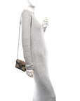 Monogram Jumbo GG Textured Dollar Calfskin Super Mini Dionysus Shoulder Bag Camel Ebony New Acero