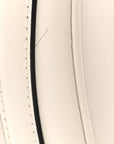 Soft Calfskin Small Arque Shoulder Bag White
