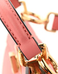 Shiny Nappa Petite Peekaboo I SEE U Satchel Rosa Pesca