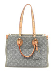 Monogram Denim Onthego MM Washed Gray