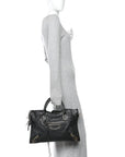 Chevre Gold Metallic Edge Hardware City Black