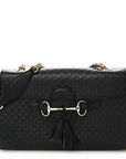 MicroGCCIssima Medium Emily Chain Shoulder Bag Black
