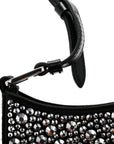 Satin Crystal Cleo Adjustable Strap Shoulder Bag Metal