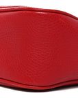 Pebbled Calfskin Small Soho Disco Bag Vibrant Red