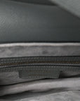 Grained Calfskin Saddle Bag Grey Stone