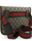 GG Supreme Monogram Neo Vintage Web Belt Bag Brown