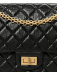 Aged Calfskin Quilted 2.55 Reissue 225 Flap Black