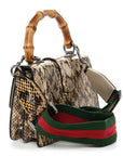 Snakeskin Bamboo Web Mini Dionysus Top Handle Bag