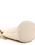 Calfskin Matelasse Mini GG Marmont 2.0 Bucket Bag White