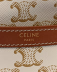 Calfskin Triomphe Canvas Small Patapans White