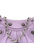 Agneau Arena Le Cagole Mini Purse With Chain Lilac