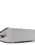 Caviar Quilted Jumbo Double Flap Grey