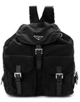 Tessuto Nylon Saffiano Medium Backpack Black