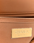 Lambskin Quilted Large CHNL 19 Flap Brown
