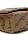 Coated Canvas BB Monogram Hourglass Chain Bag Beige Brown