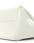 Calfskin Cuir Small Triomphe Cabas Drawstring White