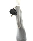 Grained Calfskin Saddle Bag Black