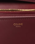 Box Calfskin Medium Classic Box Flap Bag Burgundy