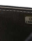 Lambskin Camellia Embossed Wallet on Chain WOC Black