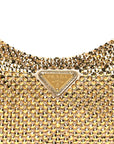 Satin Crystal Mini Re-Edition 2000 Bag Platino
