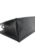 Calfskin Macro Cannage Medium Book Tote Black