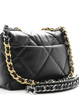 Lambskin Quilted Medium CHNL 19 Flap Black
