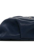 Caviar Quilted Filigree Waist Bag Blue