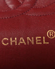 Lambskin Quilted Medium Double Flap Navy