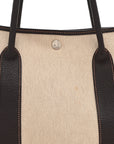Buffle Skipper Toile Garden Party 36 MM Tote Marron Fonce