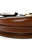 GG Supreme Monogram Calfskin Small Padlock Messenger Shoulder Bag Beige Black Cuir