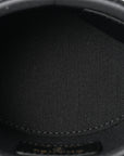 Lambskin Quilted Mini Round Vanity Case With Chain Black