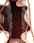 Perforated Calfskin Quilted Mini CHNL 25 Handbag Light Pink