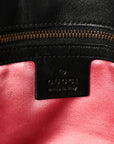 Calfskin Matelasse Medium GG Marmont Shoulder Bag Black White