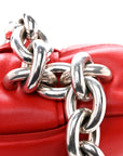 Lambskin Maxi Intreccio Padded Chain Cassette Crossbody Bag Nail Polish
