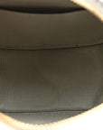 Wool Tweed Lambskin Quilted CHNL 19 Round Clutch With Chain Grey Ecru