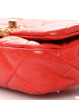 Lambskin Quilted CHNL 19 Waist Bag Red