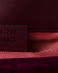 Velvet Matelasse Mini GG Marmont Shoulder Bag Fuchsia Violet Cyclamen
