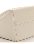 Calfskin Cuir Small Triomphe Cabas Drawstring White