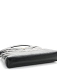 Shiny Crumpled Calfskin Quilted Nano 31 Shopping Bag Black