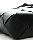 Lambskin Maxi Intrecciato Small Cassette Camera Bag Black