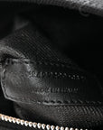 Linen Calfskin Rive Gauche Tote Black